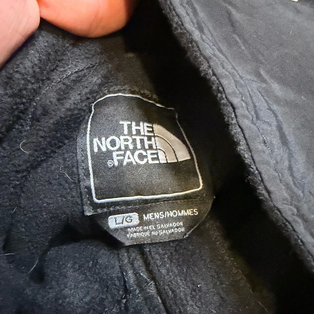 The North Face Denali Black Fleece Full Zip Jacket Mens Large Reinforced Nylon